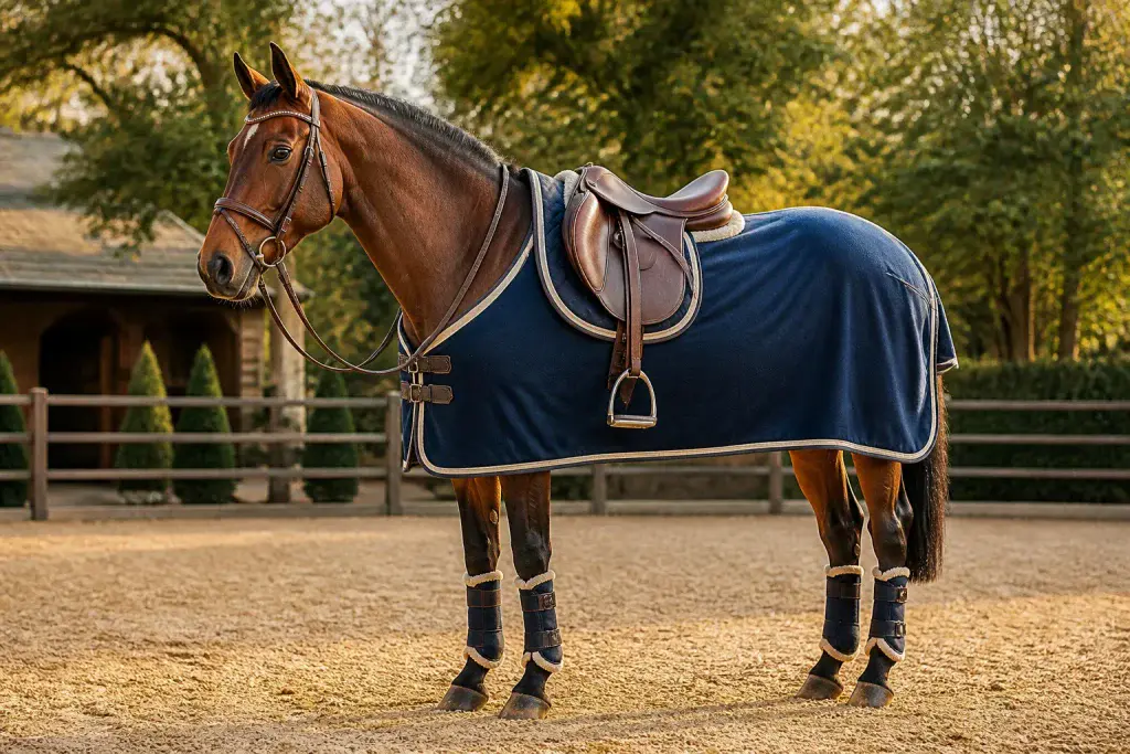 Cheval majestueux equipe pour lequitation