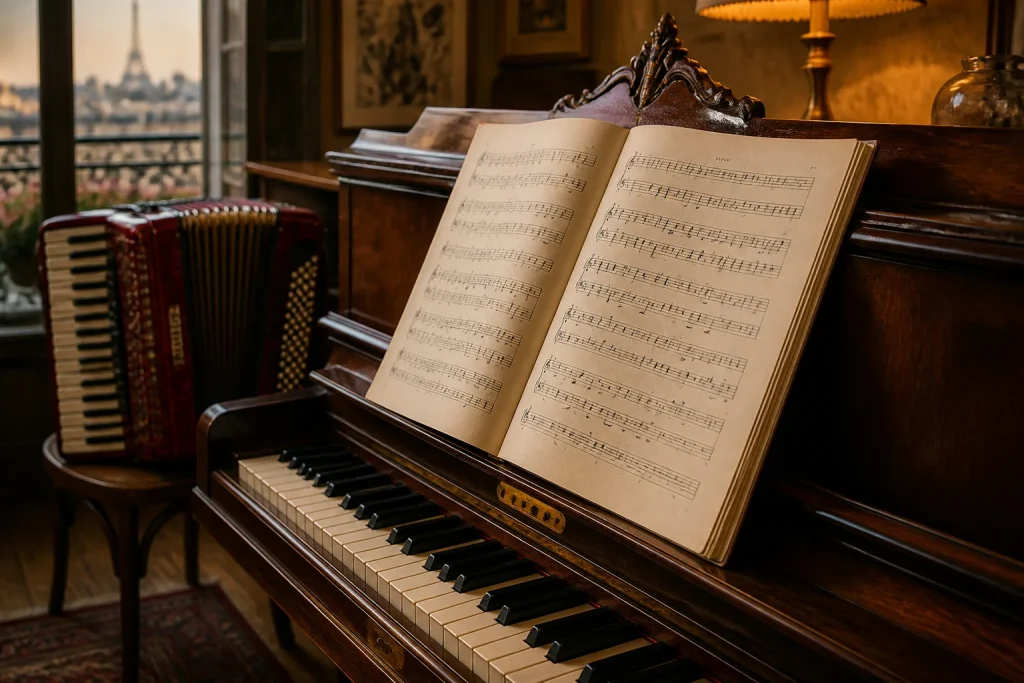 Partition de piano et accordeon a paris