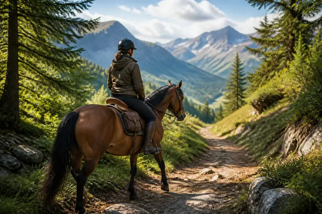 Equitation en montagne liberte et nature