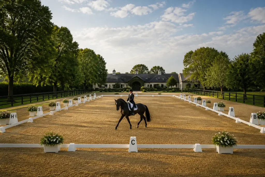Manege de dressage elegant