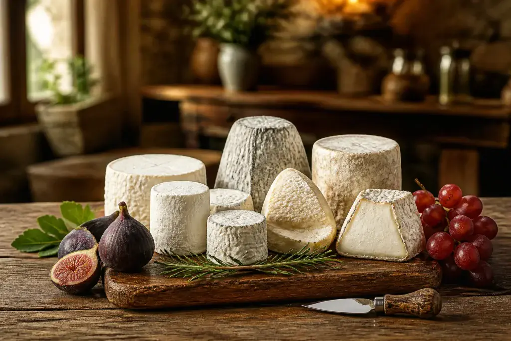 Assortiment de fromages de chevre artisanaux