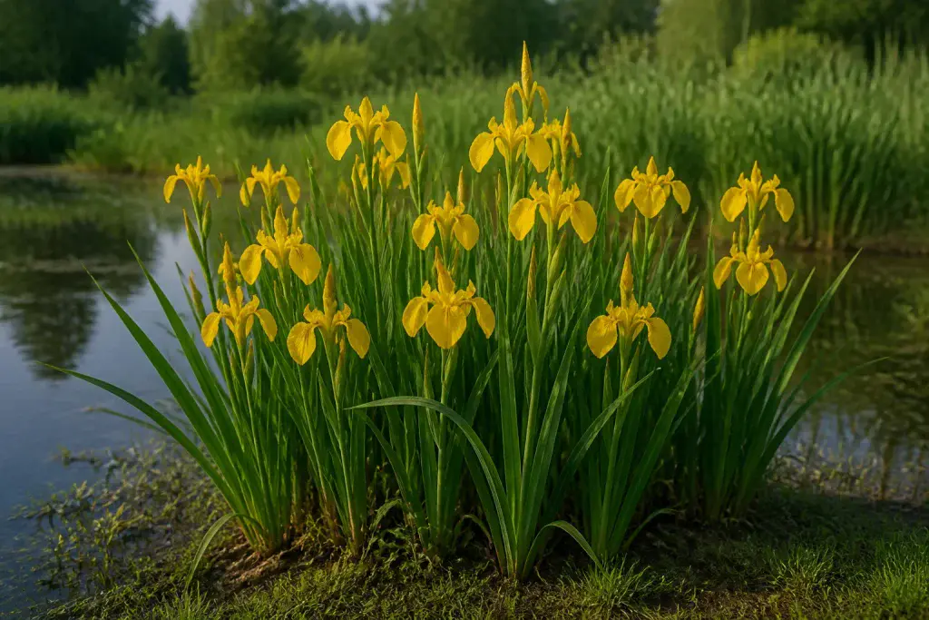 Iris des marais en pleine floraison