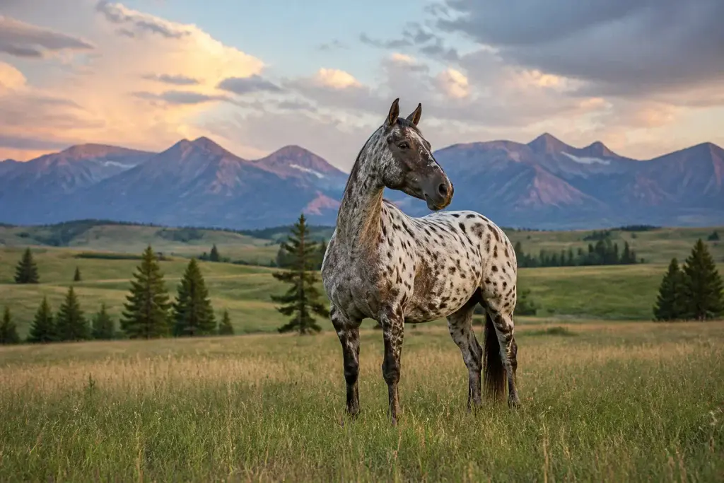 Appaloosa majestueux au crepuscule