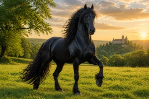 Le cheval Frison : histoire, caractéristiques et entretien