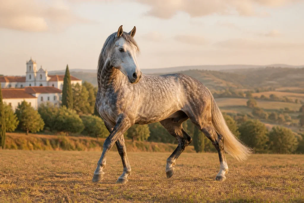 Majestueux lusitanien au portugal