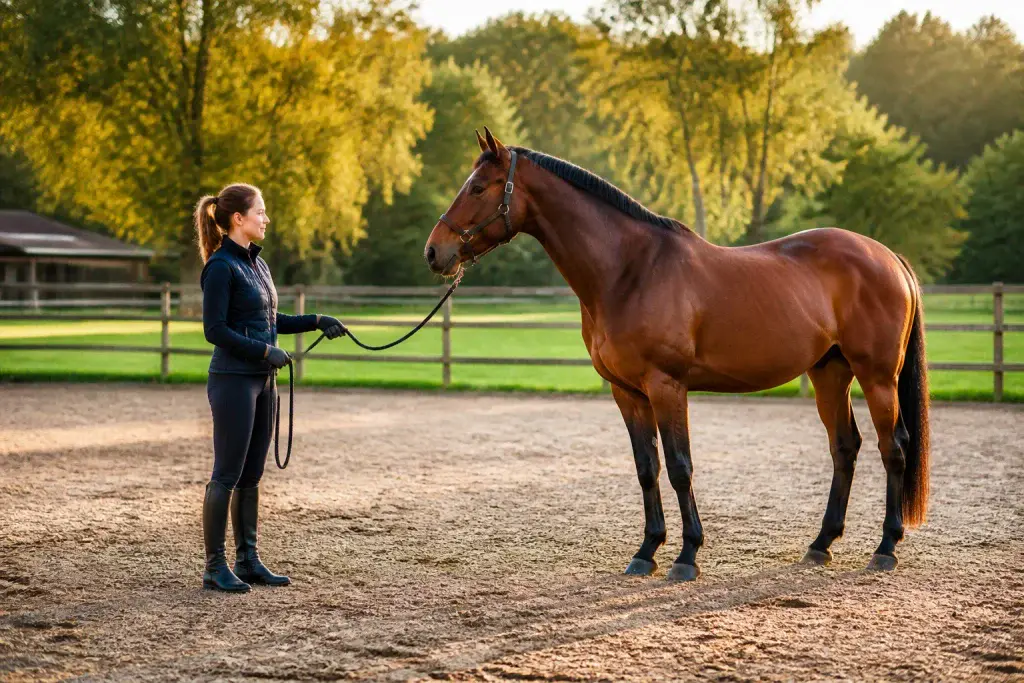 Harmonie et connexion entre une cavaliere et son cheval