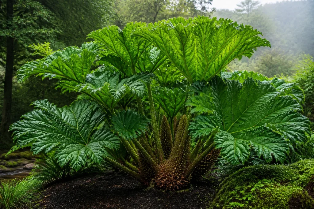 Majestueux gunnera manicata