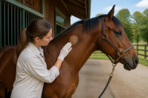 Teigne cheval : symptômes, transmission et traitement