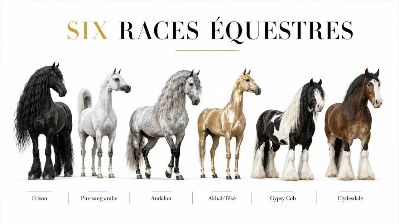 Les chevaux les plus beaux : composition comparative des races les plus majestueuses